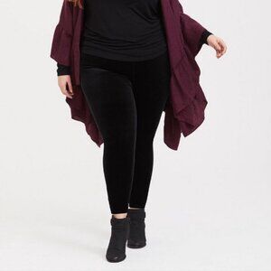 Torrid - Full Length Signature Waist Velvet Legging in Wine - Size 1 (14-16)